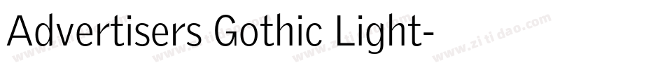 Advertisers Gothic Light字体转换